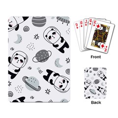 Panda Floating In Space And Star Playing Cards Single Design (rectangle)