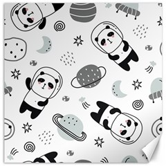 Panda Floating In Space And Star Canvas 20  X 20  by Wav3s