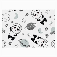 Panda Floating In Space And Star Large Glasses Cloth (2 Sides)