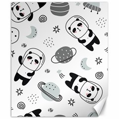 Panda Floating In Space And Star Canvas 8  X 10  by Wav3s