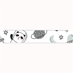 Panda Floating In Space And Star Small Bar Mat by Wav3s