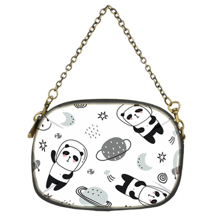 Panda Floating In Space And Star Chain Purse (Two Sides)