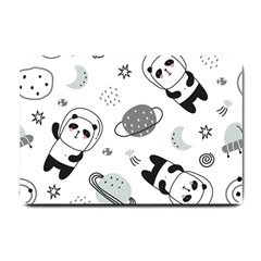 Panda Floating In Space And Star Small Doormat