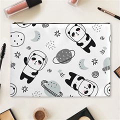 Panda Floating In Space And Star Cosmetic Bag (XL)