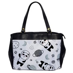 Panda Floating In Space And Star Oversize Office Handbag