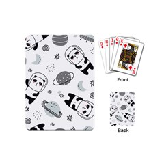 Panda Floating In Space And Star Playing Cards Single Design (Mini)