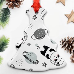 Panda Floating In Space And Star Ornament (Christmas Tree) 