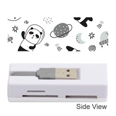 Panda Floating In Space And Star Memory Card Reader (stick) by Wav3s