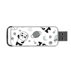 Panda Floating In Space And Star Portable USB Flash (Two Sides)