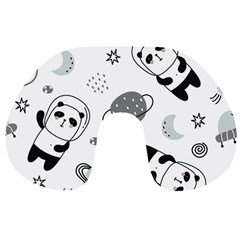 Panda Floating In Space And Star Travel Neck Pillow