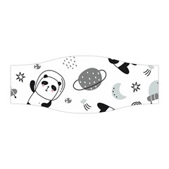 Panda Floating In Space And Star Stretchable Headband by Wav3s