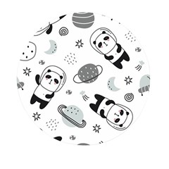 Panda Floating In Space And Star Mini Round Pill Box (Pack of 3)