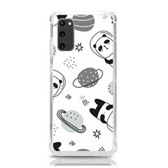 Panda Floating In Space And Star Samsung Galaxy S20 6 2 Inch Tpu Uv Case by Wav3s