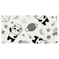 Panda Floating In Space And Star Banner And Sign 6  X 3  by Wav3s