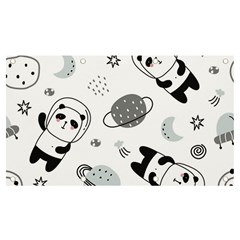 Panda Floating In Space And Star Banner And Sign 7  X 4  by Wav3s