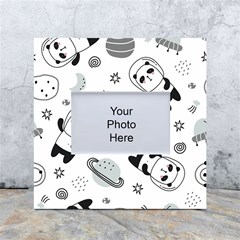 Panda Floating In Space And Star White Box Photo Frame 4  X 6  by Wav3s