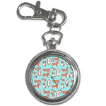 Corgis On Teal Key Chain Watches Front