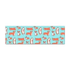 Corgis On Teal Sticker Bumper (10 Pack)