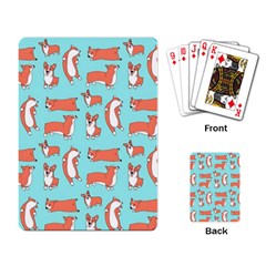 Corgis On Teal Playing Cards Single Design (rectangle) by Wav3s