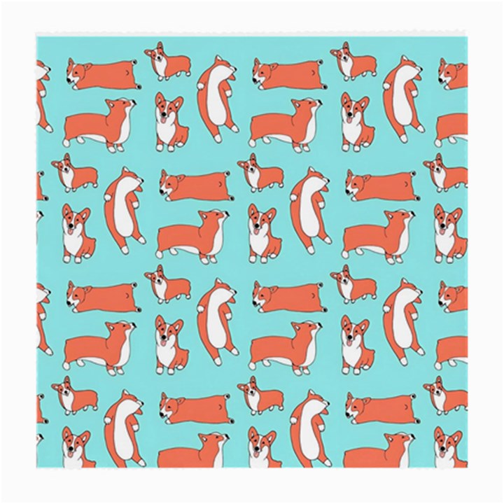 Corgis On Teal Medium Glasses Cloth (2 Sides)