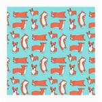 Corgis On Teal Medium Glasses Cloth (2 Sides) Back