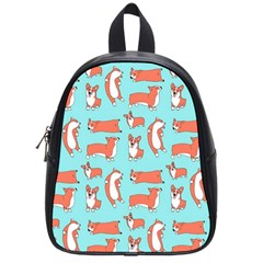 Corgis On Teal School Bag (small) by Wav3s