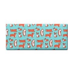 Corgis On Teal Hand Towel by Wav3s