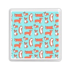 Corgis On Teal Memory Card Reader (square) by Wav3s