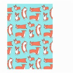 Corgis On Teal Small Garden Flag (two Sides) by Wav3s