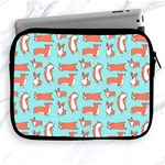 Corgis On Teal Apple iPad 2/3/4 Zipper Cases Front