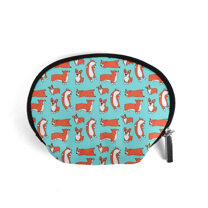 Corgis On Teal Accessory Pouch (Small)