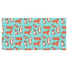 Corgis On Teal Banner And Sign 6  X 3  by Wav3s