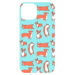 Corgis On Teal Iphone 14 Black Uv Print Case