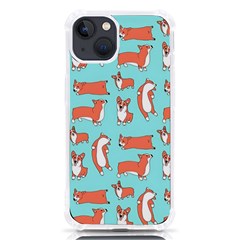 Corgis On Teal Iphone 13 Tpu Uv Print Case