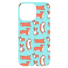 Corgis On Teal Iphone 14 Pro Max Black Uv Print Case