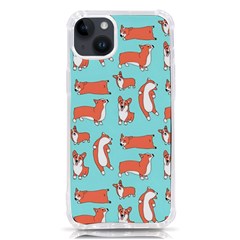 Corgis On Teal Iphone 14 Plus Tpu Uv Print Case