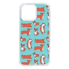 Corgis On Teal Iphone 14 Pro Max Tpu Uv Print Case by Wav3s