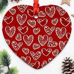 Vector Seamless Pattern Of Hearts With Valentine s Day Ornament (heart)