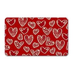 Vector Seamless Pattern Of Hearts With Valentine s Day Magnet (rectangular) by Wav3s