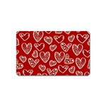 Vector Seamless Pattern Of Hearts With Valentine s Day Magnet (Name Card) Front