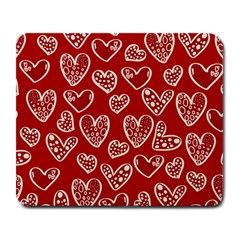 Vector Seamless Pattern Of Hearts With Valentine s Day Large Mousepad