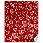 Vector Seamless Pattern Of Hearts With Valentine s Day Canvas 16  x 20  15.75 x19.29  Canvas - 1