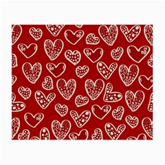 Vector Seamless Pattern Of Hearts With Valentine s Day Small Glasses Cloth