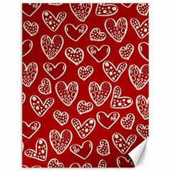 Vector Seamless Pattern Of Hearts With Valentine s Day Canvas 12  X 16 