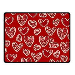 Vector Seamless Pattern Of Hearts With Valentine s Day Fleece Blanket (small) by Wav3s