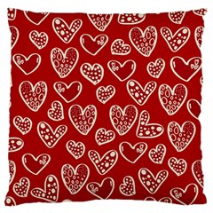 Vector Seamless Pattern Of Hearts With Valentine s Day Standard Premium Plush Fleece Cushion Case (one Side) by Wav3s