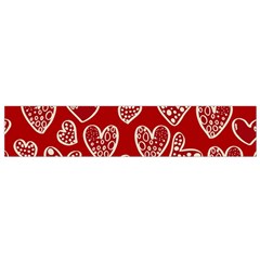 Vector Seamless Pattern Of Hearts With Valentine s Day Small Premium Plush Fleece Scarf