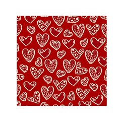 Vector Seamless Pattern Of Hearts With Valentine s Day Square Satin Scarf (30  X 30 ) by Wav3s