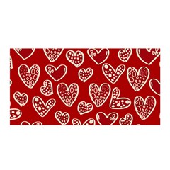 Vector Seamless Pattern Of Hearts With Valentine s Day Satin Wrap 35  X 70 