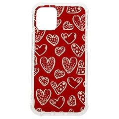 Vector Seamless Pattern Of Hearts With Valentine s Day Iphone 12 Mini Tpu Uv Print Case	 by Wav3s